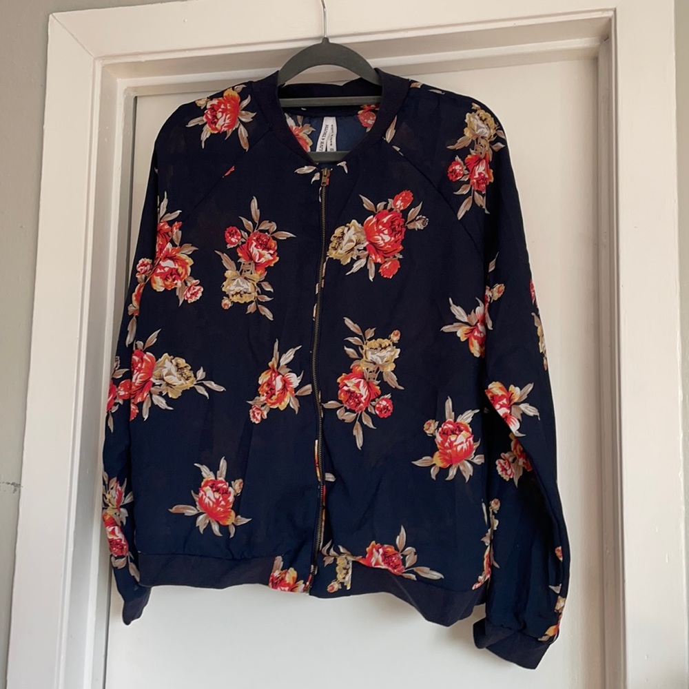 Floral Bomber Jacket